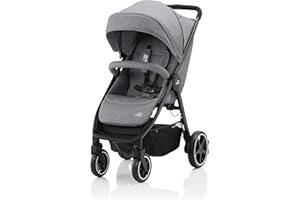 BRITAX RÖMER Passeggino B-AGILE M Compatto e Pieghevole con una Mano Bambini da 0 a 22 kg dalla Nascita fino ai 4 Anni, Elephant Grey