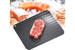 NATUDECO Bandeja de descongelación rápida, Plato para descongelar Carne, Tablero de Aluminio para Servir, utensilio de Cocina para el hogar, descongelación rápida Natural, Alimentos congelados, Carne, Pescado