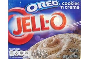 JELL-O OREO Cookies 'N Creme Instant Pudding and Pie Filling 4.2 oz ,Pack of 4 by Jell-O [Foods]