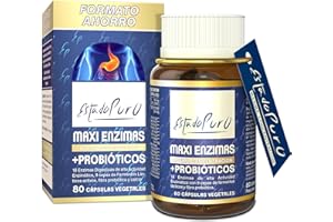 Enzimas Digestivas Estado Puro | 18 Enzimas Digestivas con Probióticos + Prebióticos | Mejora la digestión y la Absorción de Nutrientes | Sin Gluten | 80 Cápsulas Vegetales | TONGIL