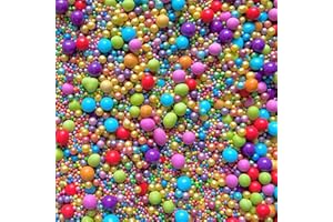 BAKE BOX BOUTIQUE Rainbow pride orange pink yellow blue green 100s & 1000s sprinkles for summer pearls chocolate balls edible cupcake cake toppers biscuits decoration 100s 1000s bright birthday party baking Piñata