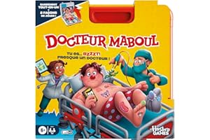 Hasbro Gaming Docteur Maboul, Jeu de Plateau électronique avec Mallette de Transport Tout-en-Un - Version française, Jeu de Société Moderne, avec Mallette, 2 Modes de Jeu, Jeu de société de Noël