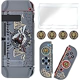 DLseego Étui de Protection Compatible avec Switch, Coque de Hard Anti-Rayures et Antichoc avec 2 Protecteurs d'écran en Verre