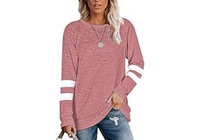 MOLERANI T-Shirts décontractés à Manches Longues et col Rond pour Femmes Blouses Sweat-Shirts Tuniques