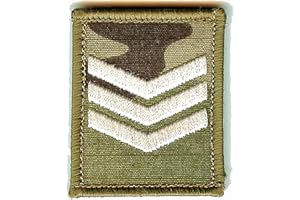 CL DISTRIBUTION Ivory on Multicam/MTP Hook (Sticky) Backed Rank Badge/Patch - Sergeant