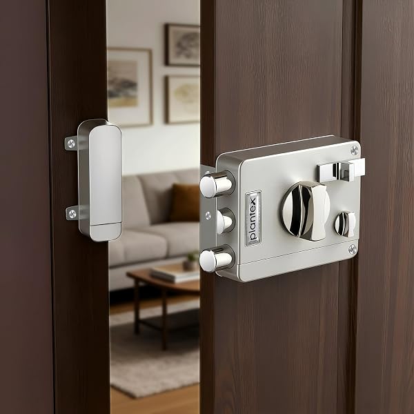 Plantex Brass Tri-Bolt Lock for Main Door/Heavy Duty Door Lock