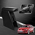 VEMOTO™ 2.0 High-End Car Center Armrest with Storage Compartment and Ultimate Comfort for Volkswagen Polo/Ameo (Black)