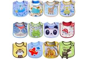 SLOSH 12 Baberos Impermeables Bebe Recien Nacido Niño Niñas Unisex