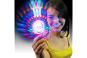 THE GLOW COMPANY Light Up Flashing Mini Disco Ball with Lanyard (1 Pack)