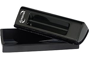 DynaVox 207308 aksamitny środek do czyszczenia płyt winylowych z nylonowym włosiem szczotka do czyszczenia czarna