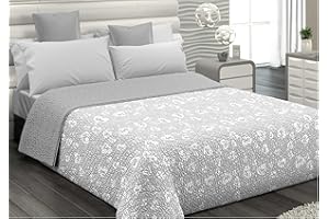 il dolce stile della tua casa traputino copriletto estivo matrimoniale/singolo/piazza e mezza stampa geometrica 100 grammi (matrimoniale, love grigio)