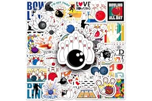 CHAOPAITIEZHI Funny Bowling Sport Aufkleber Bowling Stickers 50 Stück Skateboard Graffiti Aufkleber Motorräder Fahrrad Snowboard Gepäck Laptop Auto Koffer für Kinder und Jugendliche Wasserdichte Vinyl Aufkleber