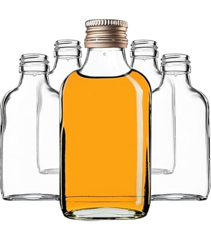 Set 50 Bottiglie Vetro 100 Ml - Fiaschette Per Liquori, Degustazioni E Regali, Con Tappo A Vite - Foto 2