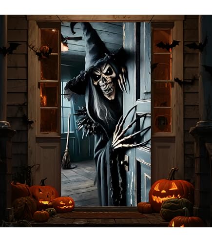 MEHOFOND Halloween-Fotohintergrund 3x2,1 M – Grüne Geister, Kürbisse & RIP-Motive Für Party-Fotos, Deko Oder Als Tapete