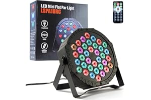 Eyourlife LED Par Strahler, 36 LED 72W Discolicht Partylicht, RGB DMX512 mit Fernbedienung, Bühnenlicht 7 Lichtmodi DJ licht für Party Bar Stage Feste Show [Energieklasse C]