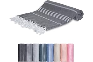 MEBY Ręcznik do sauny XXL (100 x 200 cm). Ręcznik plażowy, ręcznik kąpielowy, turecki ręcznik hammam, ręcznik. 100% bawełna (antracyt szary)