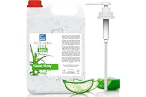 BLEU & MARINE BRETANIA Aloe Vera Gel, Puro y Ecologico, 100% Natural, After Sun, Hidratante Facial Corporal, Reparador Cabello, Regenerador de la Piel, After Shave y Depilación, 2000 ml