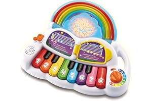 LeapFrog Learn & Groove Rainbow Lights Piano, Baby Musical Toy with Sounds, Colours and Numbers, English and French Learning Games, Educational Toys with Lights and Music, Ages 6, 7, 8, 9 Months +