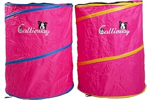 Callieway Hoopers Agility Barrel – tonnellata/barile per addestramento cani (confezione doppia, blu) | Leggero, stabile e pesante, inclusa borsa per il trasporto | Agility Parcours per cani | fucsia