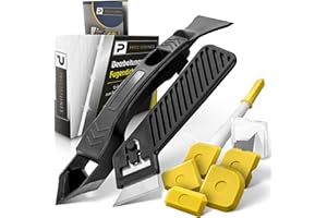 PRECISE LINES Silikonentferner Werkzeug Set (11-teilig) zur Entfernung und Erneuerung von Silikonfugen | Silikonfugenentferner mit Fugenglätter Silikon Abzieher, Silikonschaber und Fugenmesser