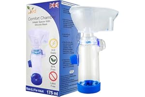 VED Inhaler Spacer Anti-Static Spacer Device, Inhaler Chamber, use with Metered Dose Inhaler, BPA and Latex Free for Adult.(Blue)