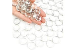 ARSUK 180 Pièces Galets En Verre - Galets Decoratif coloré pour Jardin Exterieur, Aquarium et Vase, Lumineuse Galet - Bleu, Noirs, Blanche, Rouges et Transparent Pierre Decorative Cailloux