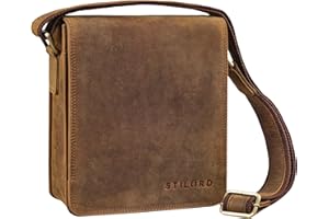STILORD 'Akito' Umhängetasche Herren Leder Klein - Ideal für Alltag Reise oder Stadt-Bummel - Mit Tabletfach für 8,4 Zoll iPad - Ledertasche Herren Klein aus Echtleder