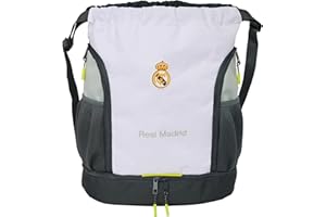 SAFTA REAL MADRID EQUIPACIÓN 25/26 - Mochila Saco, Mochila, Ideal para Niños de Diferentes Edades, Cómoda y Versátil, Calidad y Resistencia, 34x15x43 cm