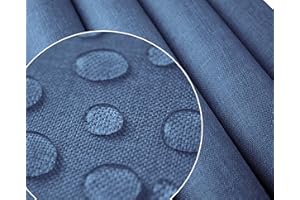 TUKAN-TEX Tissu imperméable en polyester PU - Oxford 300D - Aspect lin (bleu clair 1006)