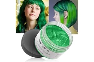 VOLLUCK Cera Para Tinte Capilar, Natural Temporal Hair Dye Wax, Spray Pelo Color para la Fiesta de Cumpleaños de Halloween 120 g (Verde)