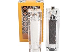 T&G Woodware, Square Mill Set In Clear Acrylic