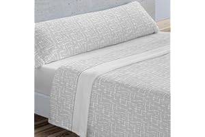 D DONEGAL COLLECTIONS Donegal Collections Sábanas Pirineo 105 - Sabanas de Invierno - Juego Sábanas Térmicas Invierno 105x190 Lavi Gris - Bajera Ajustable Largos 190/200cm y Altos 30cm, Encimera y Funda de Almohada