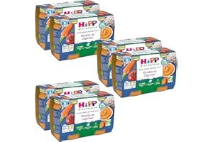 HiPP - Mon Dîner Bonne Nuit - Risotto de Légumes Dès 8 Mois 12 Pots de 190 g