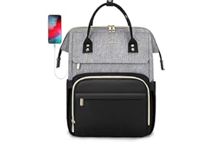 LOVEVOOK Zaino Porta PC Donna, Zaino Antifurto Impermeabile Donna, Zaino per Laptop Portatile 15.6/17 Pollici, Zaino per Viaggi Affari