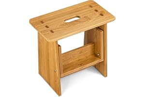 ‎SCHREINEREI HARTMANN Tritthocker, Sitzhocker Holz, stabil in Eiche Natur Massivholz, für Kinder und die ganze Familie