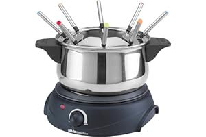 SILVA SCHNEIDER Silva Homeline PK-F 100 Fondue 1500W Ueberhitzungsschutz, stufenloser Temperaturregler, Kontrollleuc