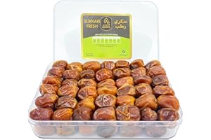 MAKREL Premium Sukkari Rotab Fresh Soft and Juicy Dates 800g from Saudi Arabia (1 x 800g Pack)