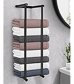 Bathroom Towel Rack With Shelf - Wall Mounted ABS Organizer For Towels & Supplies