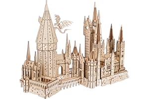 Ugears Hogwarts Castle 3D Puzzle - Holzpuzzle Harry Potter 3D Puzzle Schloss Modellbausatz Erwachsene - Zaubererschule Harry Potter Bausatz 3D Holzpuzzle Erwachsene Geburtstagsgeschenk - 340 Teile