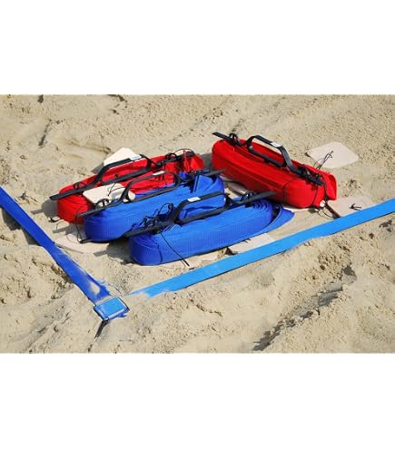 Set Linee Da Pallavolo Da Spiaggia – Cinghie Regolabili Per Campo, Resistenti E Portatili (16m X 8m)