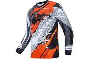 PSPORT Dirt Bike Shirts for Men Motocross Shirts Mountain Cycling Jersey Long Sleeve Enduro Off Road Reacwear BMX Riding