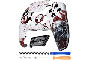 eXtremeRate Luna Rediseñado Carcasa Frontal con Panel Táctil Compatible con ps5 BDM-010 BDM-020 BDM-030 BDM-040 Carcasa Delantera Placa Frontal Funda Portectora Compatible con ps5(Sangre Zombi)