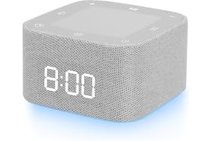 QCXWCJWD White Noise Machine, Sound Machine for Baby Adults, 32 Natural Sounds & 7 Colour Night Light & 6 Wake-Up Tones, Adjustable Volume, Timer, Sleep Aid for Baby Adults, Ideal for Sleep Relaxation Focus