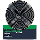 ersatzteilshop basics Dichtband Dichtung 9mm(B) x 3mm(D) zur Montage von Spülbecken Einbauspülen - 3m Montageband