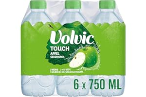 Volvic Touch Apfelgeschmack – Erfrischungsgetränk aus natürlichem Mineralwasser Volvic und Apfelgeschmack – 6 x 0,75 l