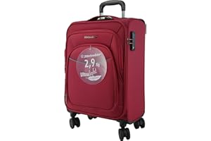 METZELDER Valise Souple Basic S Gros Volume Garantie 1 an (Rouge (Red), S - Small - 48L - 55x38x20cm - 2,9kg)