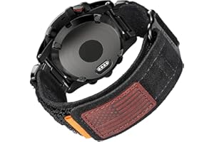 Kompatybilny z paskiem do zegarka Garmin, super wytrzymały nylonowy pasek sportowy typu loop, tkany, do Fenix/ Forerunner/ Vivoactive/ Approach/ MARQ/ quatix/ D2 Series, trwały, dla mężczyzn.