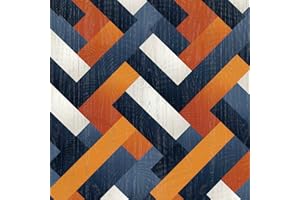 LZH-LP Papier peint autocollant à motif floral et lignes colorées, 44x600CM film décoratif amovible au design géométrique abstrait pour meubles et armoires murales