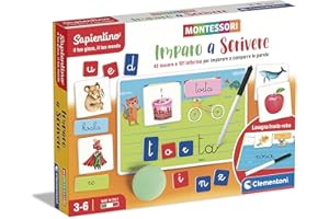 Clementoni - 16418 - Sapientino Montessori Imparo a Scrivere - Gioco Educativo 3 Anni (Versione in Italiano), Giochi Montessori, Made in Italy