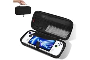 iofeiwak Funda de transporte para ROG Ally – Funda de transporte rígida portátil para ROG Ally Gaming Handheld – Doble bolsillo/Protección de botones/Gran Capacidad, Negro -